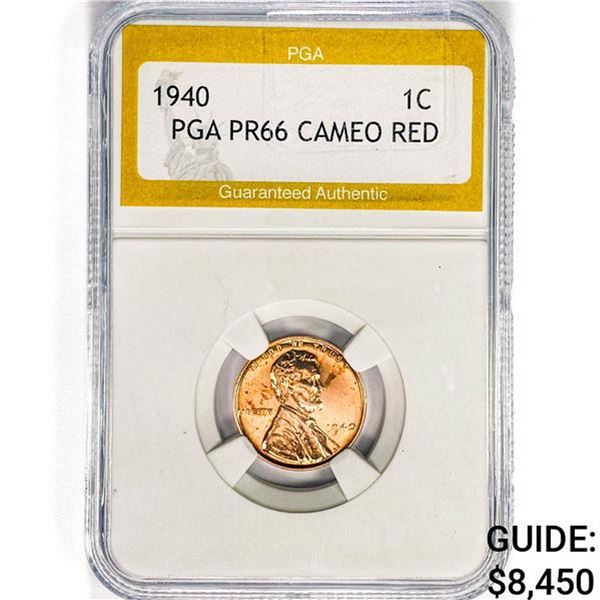 1940 Wheat Cent PGA PR66 RED CAMEO
