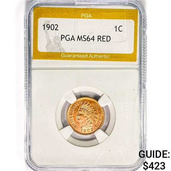 1902 Indian Head Cent PGA MS64 RED