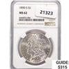 Image 1 : 1890-S Morgan Silver Dollar NGC MS62