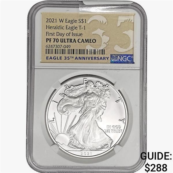 2021-W American 1oz SILV Eagle NGC PF70 UC 1st Iss