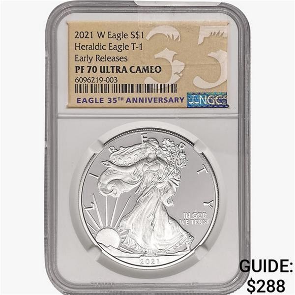 2021-W American 1oz SILV Eagle NGC PF70 UC 1st Iss