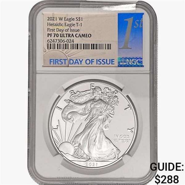 2021-W American 1oz SILV Eagle NGC PF70 UC 1st Iss