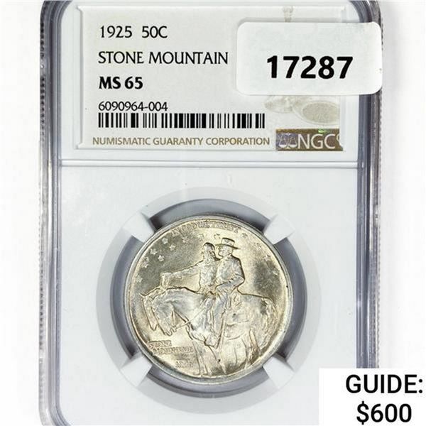 1925 Stone Mountain Half Dollar NGC MS65