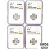 Image 1 : 1940-1945 Set [4] Mercury Silver Dime NGC MS