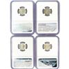 Image 2 : 1940-1945 Set [4] Mercury Silver Dime NGC MS