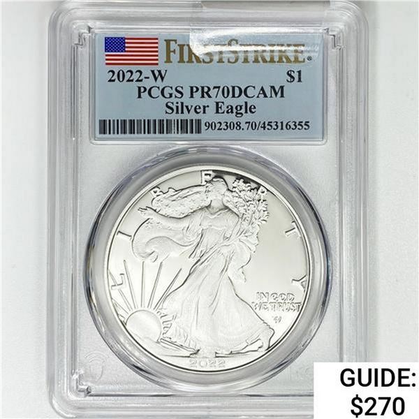 2022-W American $1 1oz. Silv. Eagle PCGS PR70 DCAM