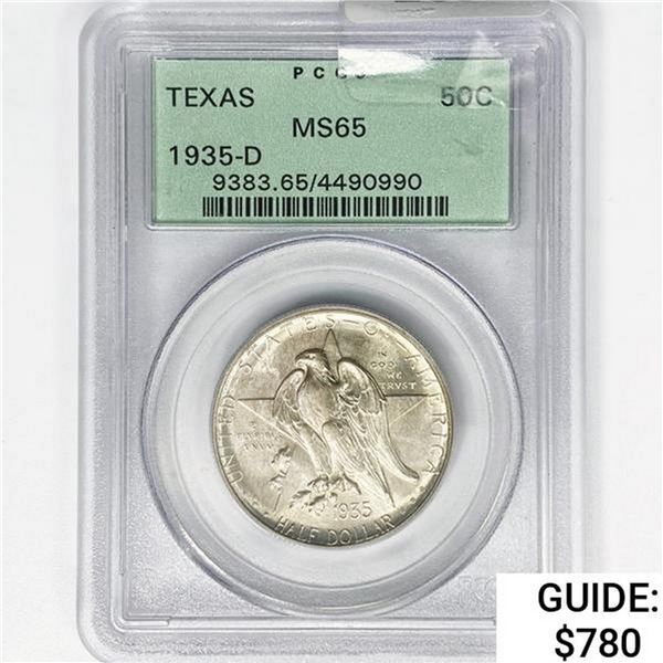 1935-D Texas Half Dollar PCGS MS65