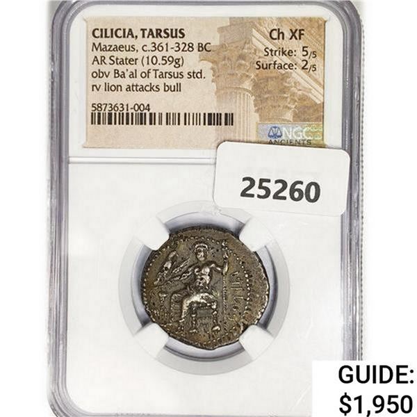 c.361-328 BC Cilicia, Tarsus AR Stater NGC ChXF