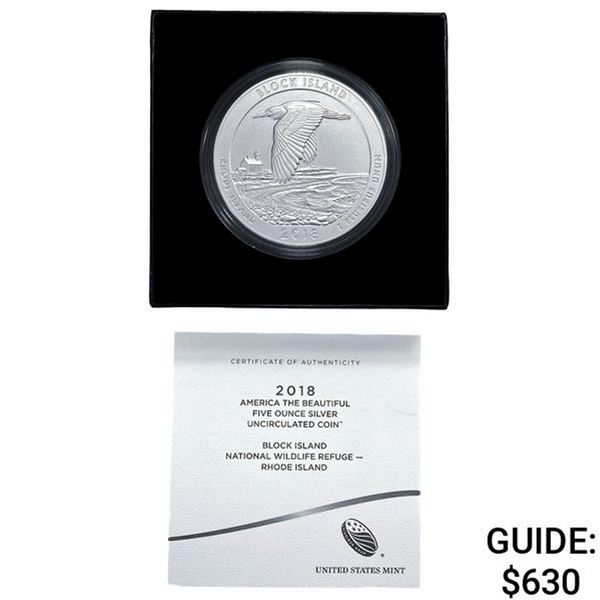 2018 Block Island 5oz Silver Round