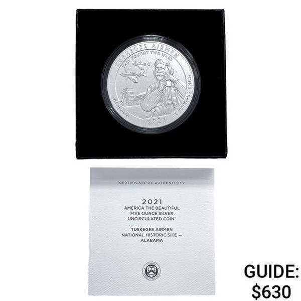 2021 Tuskegee Airmen 5oz Silver Round