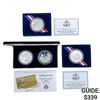 Image 1 : 2002-2018 US Military Comm. Silver Dollars [4 Coin