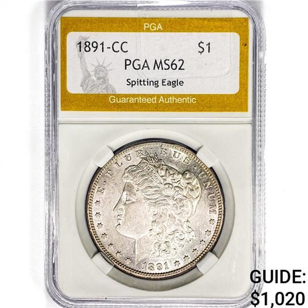 1891-CC Morgan Silver Dollar PGA MS62