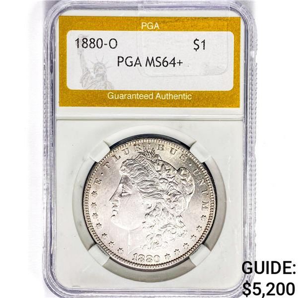 1880-O Morgan Silver Dollar PGA MS64+