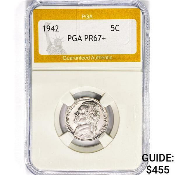 1942 Jefferson Nickel PGA PR67+