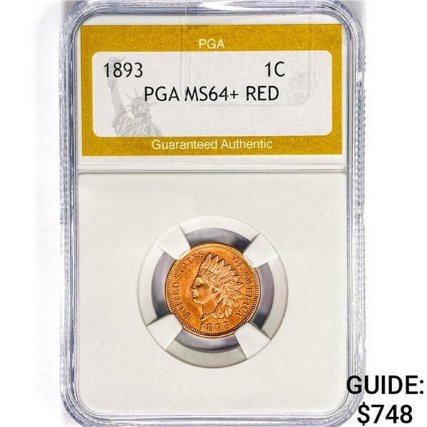 1893 Indian Head Cent PGA MS64+ RED