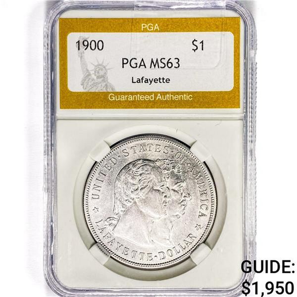 1900 Lafayette Silver Dollar PGA MS63