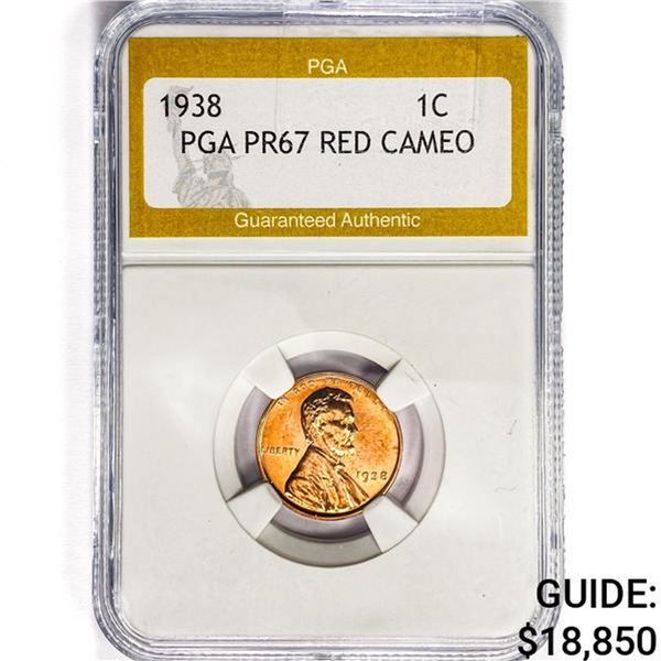 1938 Wheat Cent PGA PR67 RED CAMEO