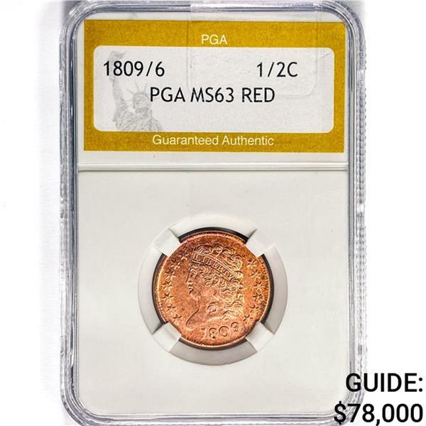 1809/6 Classic Head Half Cent PGA MS63 RED