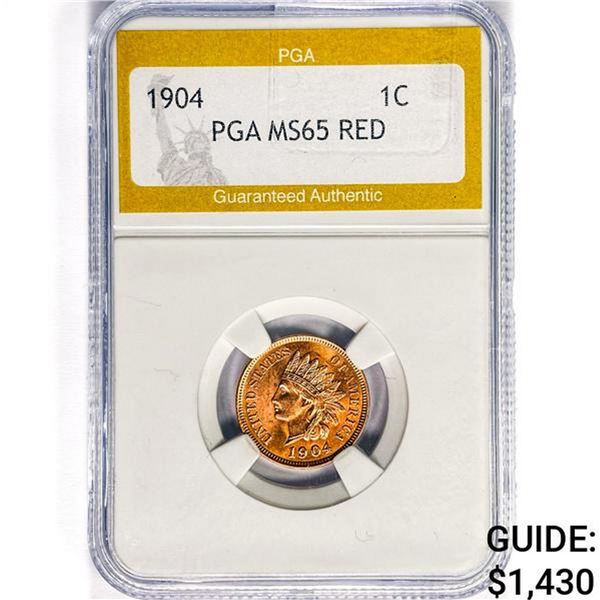 1904 Indian Head Cent PGA MS65 RED