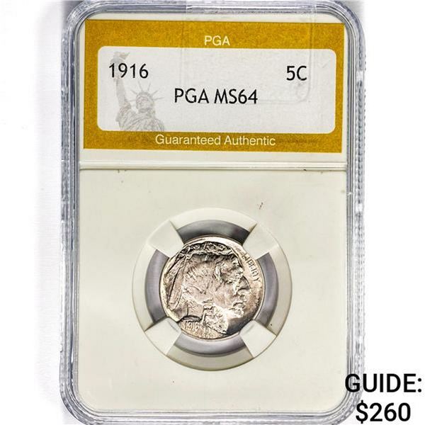 1916 Buffalo Nickel PGA MS64