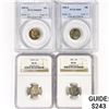 Image 1 : [4] American Dimes PCGS,NGC MS 1943-1960
