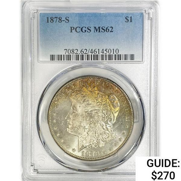 1878-S Morgan Silver Dollar PCGS MS62