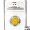 Image 1 : 1878 $3 Gold Piece NGC AU58