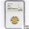 Image 1 : 1910 $2.50 Gold Quarter Eagle NGC MS61