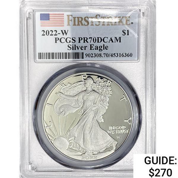 2022-W Silver Eagle PCGS PR70 DCAM