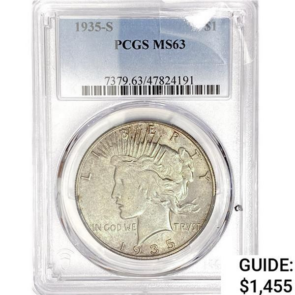 1935-S Silver Peace Dollar PCGS MS63