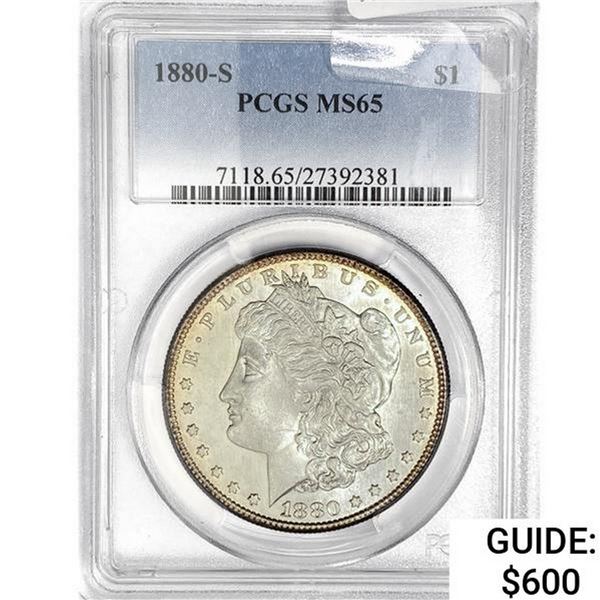 1880-S Morgan Silver Dollar PCGS MS65