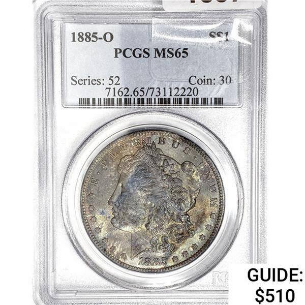 1885-O Morgan Silver Dollar PCGS MS65