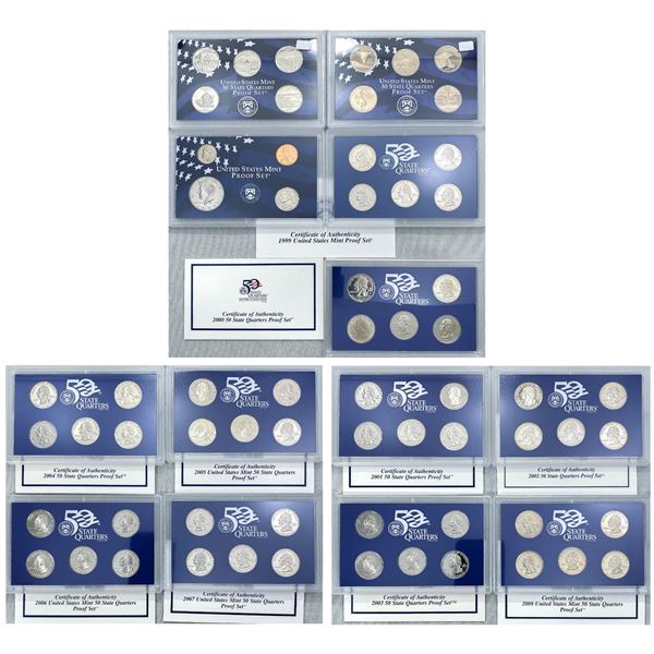 1999-2008 US Proof Mint Sets [64 Coins]