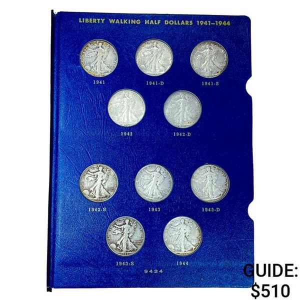 1941-1947 Walking Liberty Half Dollar Book [20 Coi