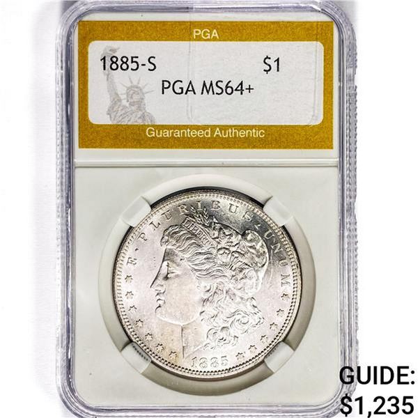 1885-S Morgan Silver Dollar PGA MS64+