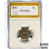 Image 1 : 1870 Shield Nickel PGA MS60