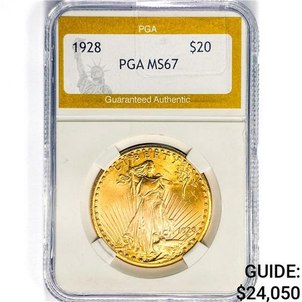 1928 $20 Gold Double Eagle PGA MS67