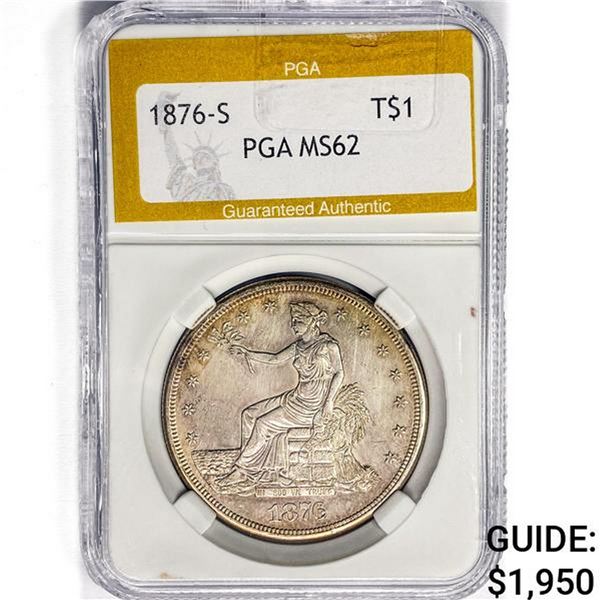 1876-S Silver Trade Dollar PGA MS62