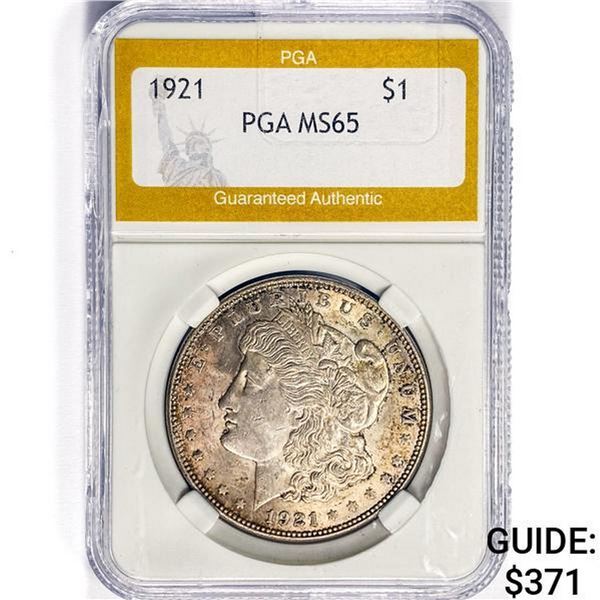 1921 Morgan Silver Dollar PGA MS65