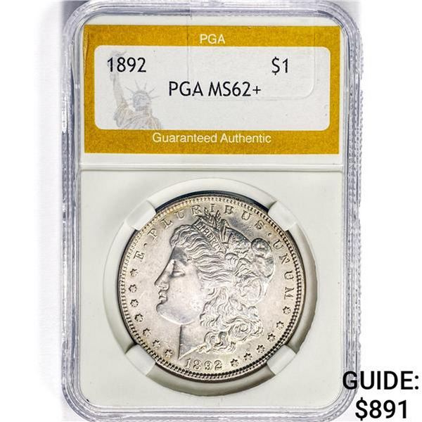 1892 Morgan Silver Dollar PGA MS62+