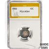 Image 1 : 1900 Barber Dime PGA MS64