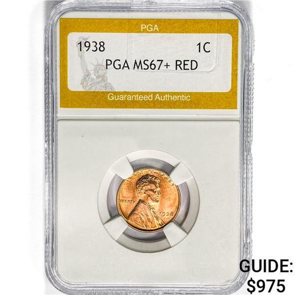 1938 Wheat Cent PGA MS67+ RED