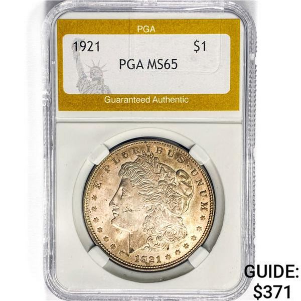 1921 Morgan Silver Dollar PGA MS65