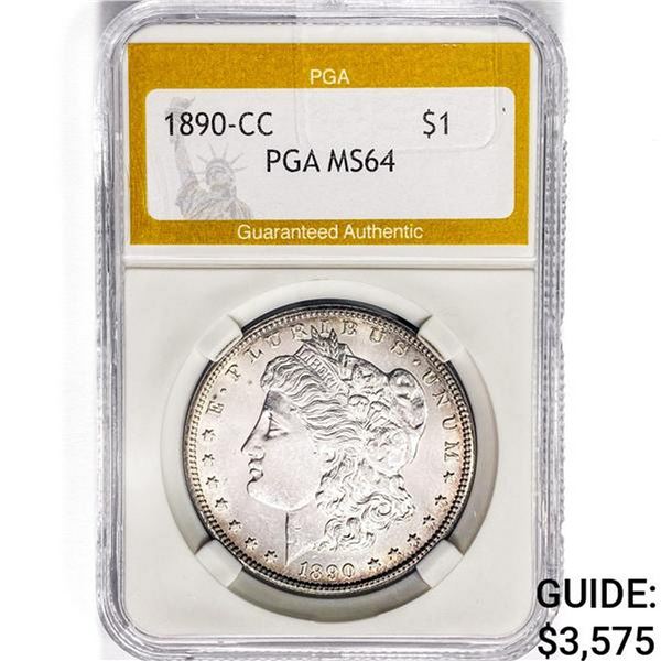 1890-CC Morgan Silver Dollar PGA MS64