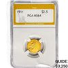 Image 1 : 1911 $2.50 Gold Quarter Eagle PGA MS64