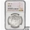 Image 1 : 1892 Morgan Silver Dollar NGC AU58