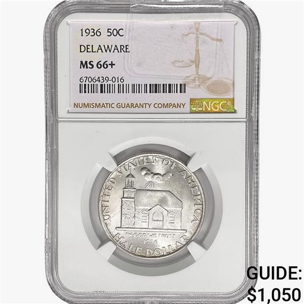 1936 Delaware Half Dollar NGC MS66+