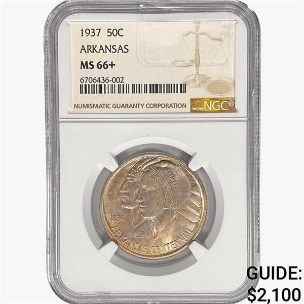 1937 Arkansas Half Dollar NGC MS66+