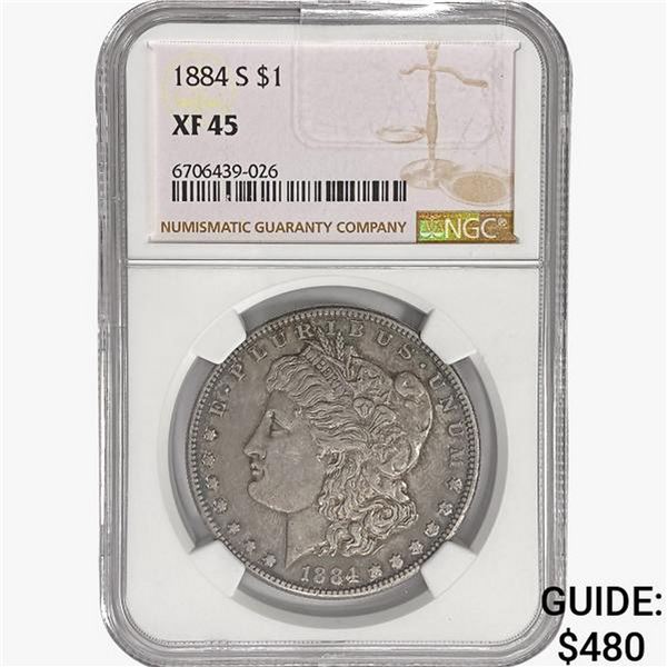 1884-S Morgan Silver Dollar NGC XF45