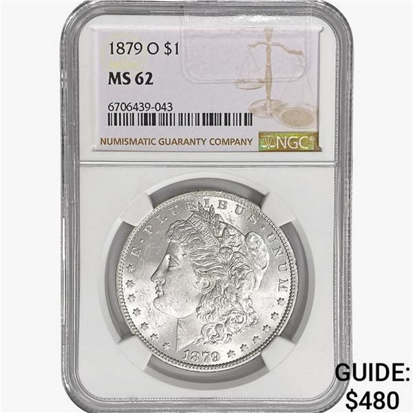 1879-O Morgan Silver Dollar NGC MS62